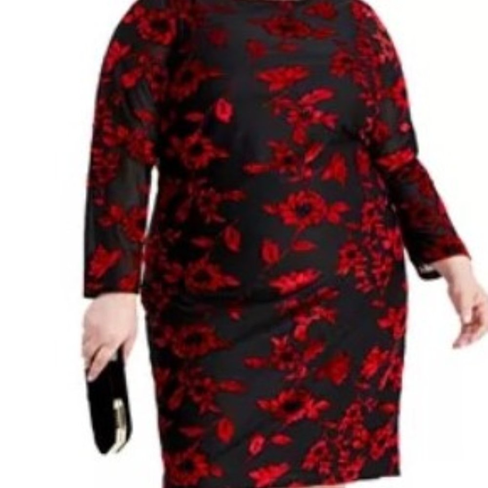 Floral Embellished Dress Floral Burnout